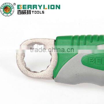 BERRYLION 12'' Nickel Alloy Plated Adjustable Wrench, PVC Handle Grip Spanner photo-4