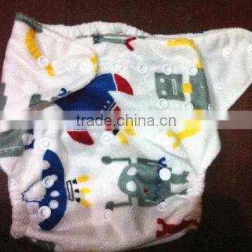 New printing minky cloth diaper with one size,washable baby diaper