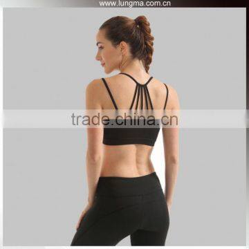 Womens Mid Impact One Shoulder Sexy Dri Fit Sports Bra For Girls photo-3
