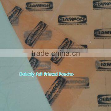 PE Full Printing Rain Poncho Rubber for Promotion