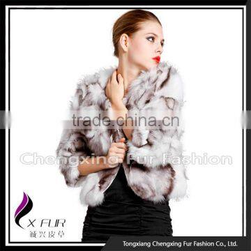 CX-G-A-121E Genuine Fox Fur Fashion Women Winter Jacket photo-5
