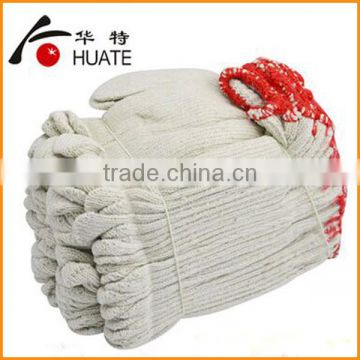 7G knitted industrial white cotton safety gloves