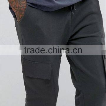2017 Custom OEM Men Jogger With Woven Cargo Pockets And Taping Fitness Gym Sweatpants photo-4