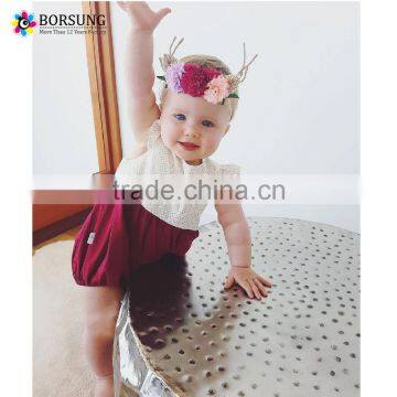 Hot Selling 2017 Summer Baby girl Clothes cute angle short sleeve Cotton fashion desigin Baby Romper