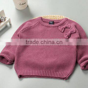 Fashion Crew Neck Long Sleeve Baby Girls Sweater photo-2