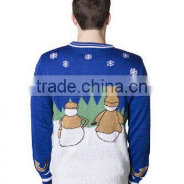 Hot Selling Christmas Clothes Men Woolen Sweater Designs Long Sleeve Pullover photo-2