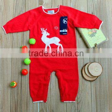 Hot Sell Fashion Jacquard Animal Pattern Organic Cotton Baby Romper photo-5