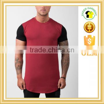 Superfit cuved hem extended gym sports t shirt man