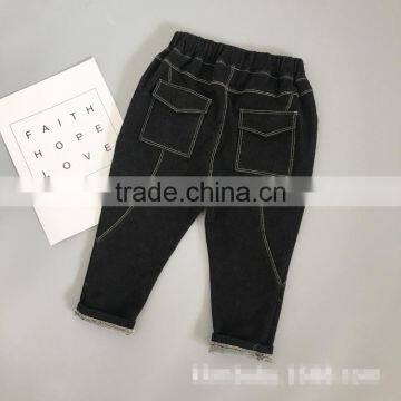 1-7 Years New 2017 Wholesale Autumn Cotton Pockets Boys Girls Pants (pick Size Color) photo-4