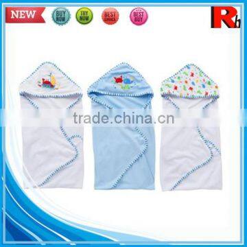 China supplier printing velour customized cotton hooded baby towel wholesale babyhood hooded towels