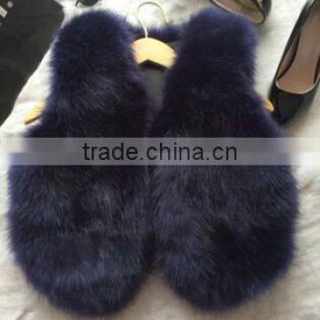 TJ-R-2 Simple Long Fur Style Cheap Fake Fur Vest for Women photo-4