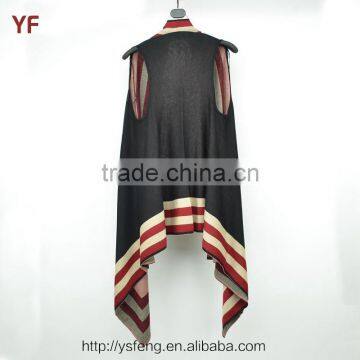 Latest Design Knitted Pattern Sweater Women Poncho photo-2