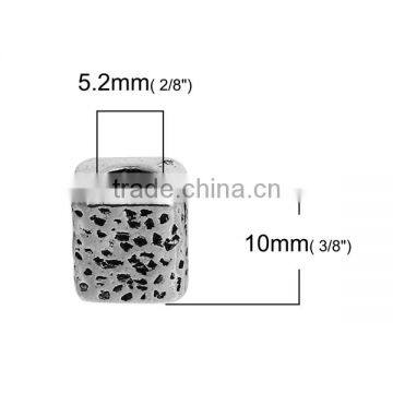 Zinc Based Alloy Spacer Beads Rectangle Antique Silver photo-2