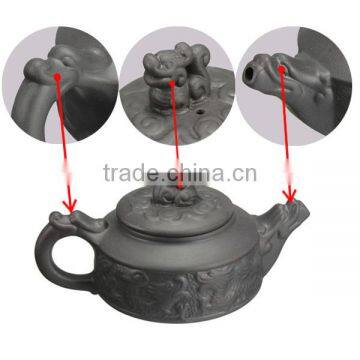 New Arrival Chinese Dragon Kung Fu Tea Sets Yixing Purple Clay Teapot Black Teacup 3 Pcs/Set Tea Service High Quality Tea Set photo-5