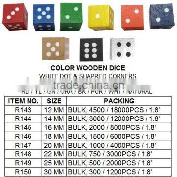 12PCS COLOR WOODEN DICE photo-5