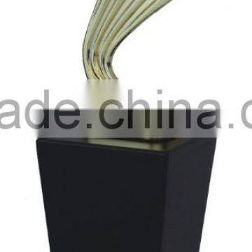 2016 High quality custom wooden base metal award trophies