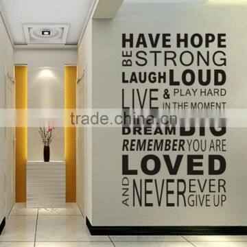 HAVE HOPE Home Detor Vinyl Wall Sticker Decal Words Quote Lettering Stencil