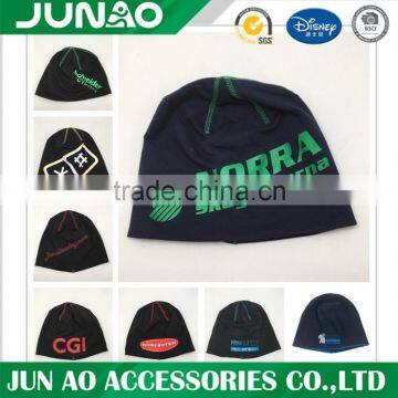 wholesale double-side headwear customize ski hat billed cotton beanie