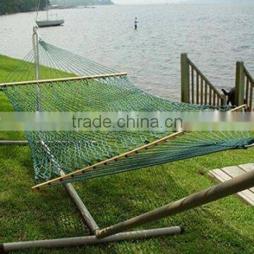 cotton rope hammock with green color