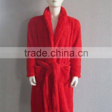 Thick and Warm Flannel Fleece Gown Bathrobe