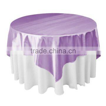 Satin table cover satin table overlay for round table and wedding