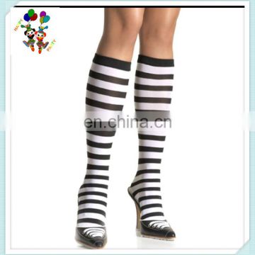 Cheap Black and White Striped Sexy Knee High Stockings HPC-2472