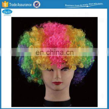 Adult Unisex Multi Colored Curly Afro Clown Wig