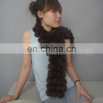 Rabbit fur scarf with 120 balls (MC-S004)