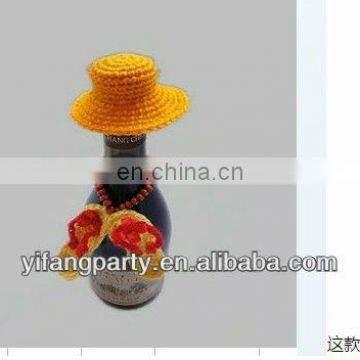 Tequila Wine Bottle Hat JPH03, Mini Sombrero Mexican Hat for Decoration of the Bottle