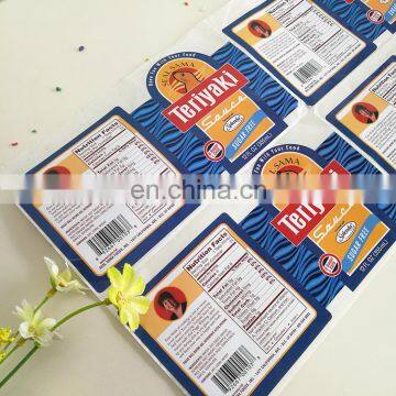 Hot Sale PVC Food Sticker Custom Shape Waterproof Sticker With Logo Printed for Sauce Bottle photo-3