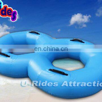 Blue Color 8 Shape PVC Inflatable Swimming Ring For Sale