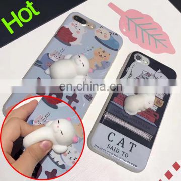 china suppliers cheap 3D squishy cat Q Bounce aliotterbox phone case/cell phone cases