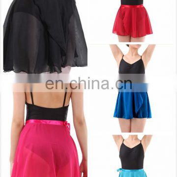 BestDance Adult Girl Sheer Wrap Skirt Ballet Chiffon Wrap Skirt Skate Tutu Dress Skirt Free Size OEM