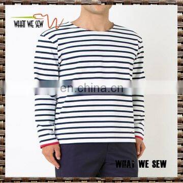 White cotton striped T-shirt from What we sew Cotton 100% Machine Wash