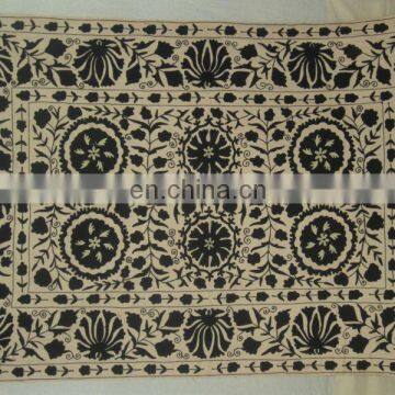 Uzbek Suzani Embroidery Bedcover Bedspread/Tapestry Throw/Quilt