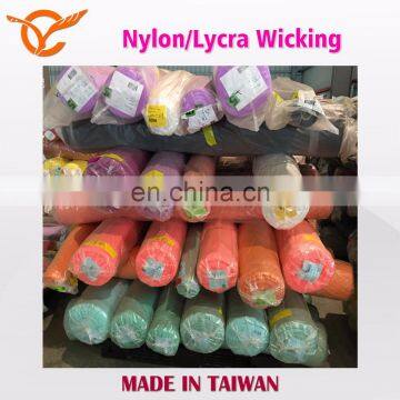 Made In Taiwan Functional Nylon/Lycra Fabric Stock Lots For Sexy Sports Wear