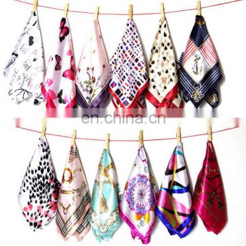 New design spring and summer fashion professional women small square scarves silk 50x50cm wholesale