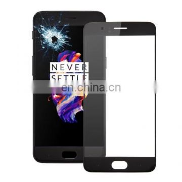 dropshipping High quality iPartsBuy OnePlus 5 Front Screen Outer Glass Lens(Black)