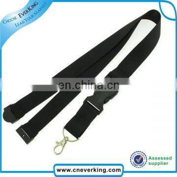 Blank Flat polyester Neck Lanyards / Straps / Strings with Bulldog Badge Clip Attachment for Office ID Name Tags and Badge