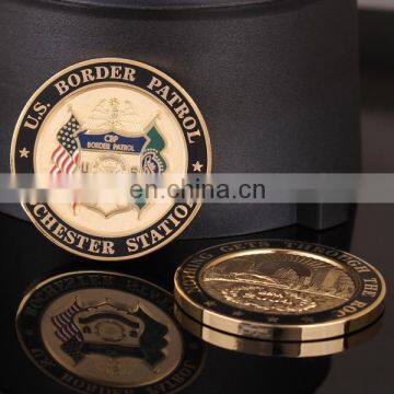 custom hard enamel 3D gold challenge coin