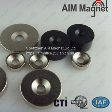 AIM Nickel-coating magnet round countersunk magnet NdFeB magnet