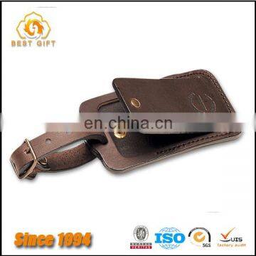 Factory price customized travel leather luggage tag straps