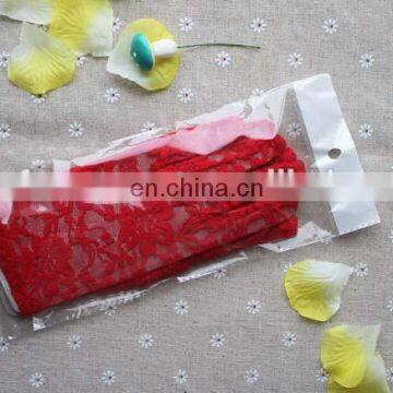 Women's Sexy Black Red White Ivory Wrist Length Wedding Hand Gloves Driving Short Lace Bridal Gloves photo-4