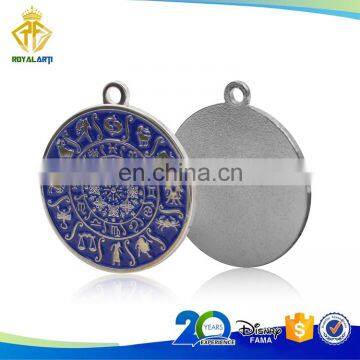 Astrolabe Soft Enamel Religion Medallas in Silver Plating