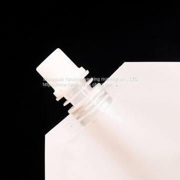 Manufacturers Can Customize 1~5 Liters of Food Grade Light Body Suction Nozzle Self-supporting Bag 500ML Milk White PE Composite Liquid Packaging Bag photo-3