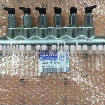 Original and New PC400-8 common rail assy 6261-71-1220 6261-71-1221 for SAA6D114E