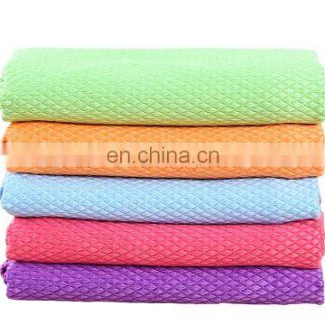 Car Windows Glass Polishing Washcloth 280gsm 30*40cm Fish Scales Microfiber Cloth Home Kitchen Cleaning Towel