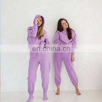 Women Causal Plain Loose 2 Pieces Drawstring Jogger Sweatpants Crop Thick Fleece Hoodie Two Piece Set photo-4