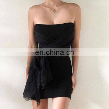 LAITE D2177 Amazon Hot Sales Soft Off-shoulder Backless Casual Dresses Women Fashion Bodycon Sexy Dresses photo-5