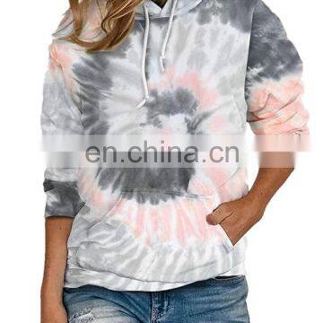 Autumn Womens Sweatshirt Hoodies Hooded Gradient Print Long Sleeve Tie Dyeing Pullover Sweatshirt Women Oversized Sudadera Mujer photo-6